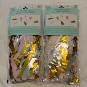 Vibrant Tassel Garland - Pink, Gold, Silver